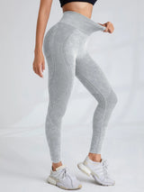 Women Seamless Gym High Waist Yoga Pants Hip Lifting Outdoor Sports Tight Waist Letter Sand Washed Pants Exercise Yoga Leggings