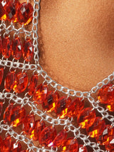 Women Sexy Backless Shine Diamond Body Chain Exotic Tanks Novelty Hollow Out Chest Chains Decor Bustier Tops Nightbar Clubwear