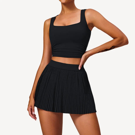 New Cloudy Breathable Outdoor Sports Set - Women's Tight Back Yoga Set - Hip Covering and Waist cinching Fitness Skirt