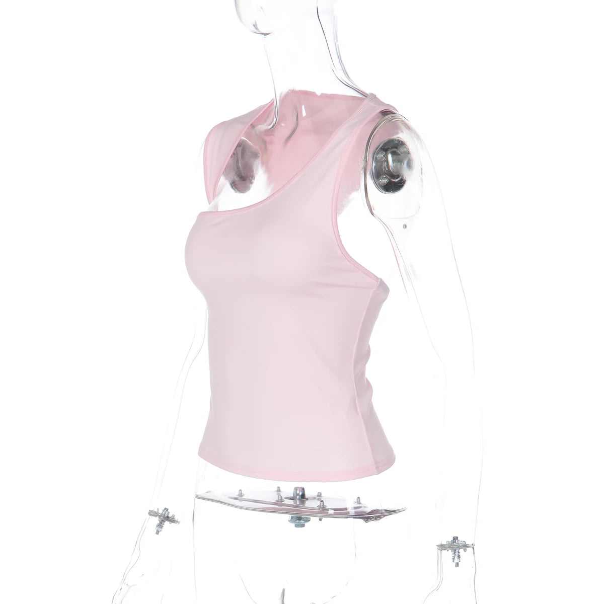 Dulzura Asymmetric One Shoulder Backless Slim Sleeveless Tank Top Women'S Solid Sexy Casual Top Street Style Y2K Summer Clothes