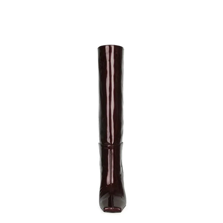 2024 NEW Fashion High Tube Knee High Boots 10cm/6.5cm Thick Heel 21 Colors Women Short Plush Boots Size 45 Winter Leather Shoes