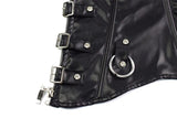 Faux Leather Harness Court Shaper Overbust Corselet Women Sexy Buckled Bustier Waist Trainer Vest Corset Overbust