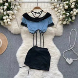 Women Sets Ruffled Apron Shorts Headband Maid Cosplay Costume Rabbit Officer Party Park Performance Sexy Suits Hotsweet Clothes