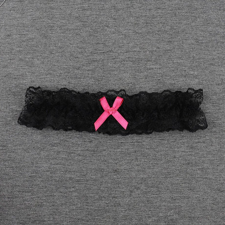 Women Custom Name Bow Leg Ring Sexy Personalized Name Lace Garter Leg Loop Wedding Garters Bridal Cosplay Thigh Ring Lovers Gift