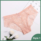 Women's Panties Sexy Lace Transparent Underwear Hollow Out Female Low Waist Briefs Breathable Lingerie Intimates Underpants