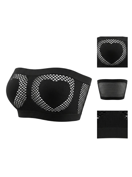 Heart Cutout Women Sexy Bras Seamless Wireless Invisible Sexy Lingerie Strapless Bra