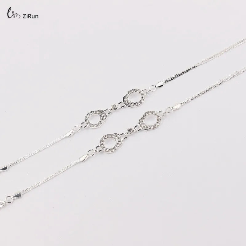 Detachable Rhinestone Metal Bra Strap for Women, Non-Slip Invisible Adjustable Crystal Shoulder Straps,Lingerie Accessories Gift