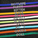 Sexy Bad Words All Holes Open Letters Choker Necklace Women Men Suggestive Adult Chocker Collar Cosplay Custom Jewelry Gift