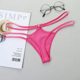 Sexy Thongs Women Sexy Lace Underpants Low-Rise G-string Double Waistband Underwear Sexy Hollow Out Transparent Underwear