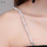 Detachable Rhinestone Metal Bra Strap for Women, Non-Slip Invisible Adjustable Crystal Shoulder Straps,Lingerie Accessories Gift