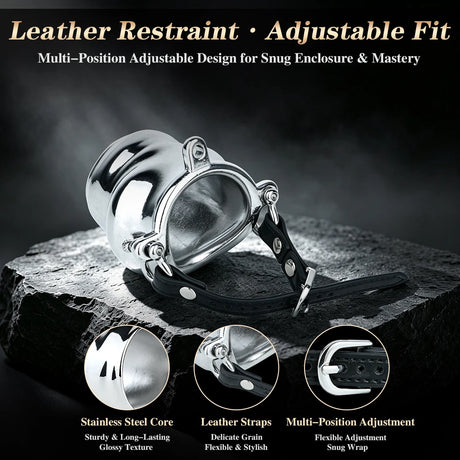 ORALSX Stainless Steel Testicle Pendant Scrotum Locking Ring Male Penis Bondage Rings BDSM Penis Exercise Gay Adult Sex Toys