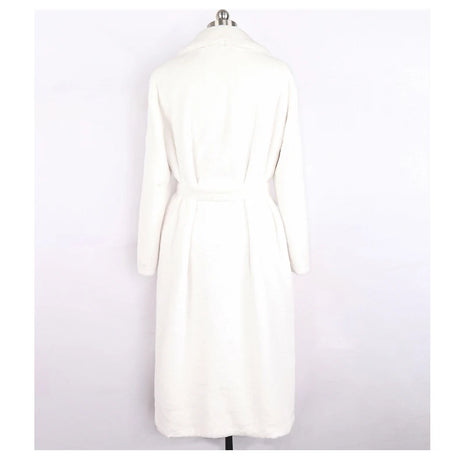 Mauroicardi Winter Long White Black Warm Thick Soft Flowy Fluffy Faux Fur Coat Women Sashes Loose Casual Furry Overcoat 2024