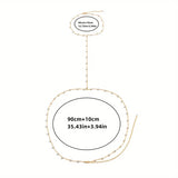 Simple Multilayer Rhinestone Back Chain Necklaces for Women Sexy Metal Shiny Crystal Bikini Waist Chain Body Chain Jewelry Gifts