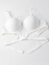 stylish sexy bra T-shirt underton beautiful back half cup smooth and exposed waist slim waist big exposed back push up bra