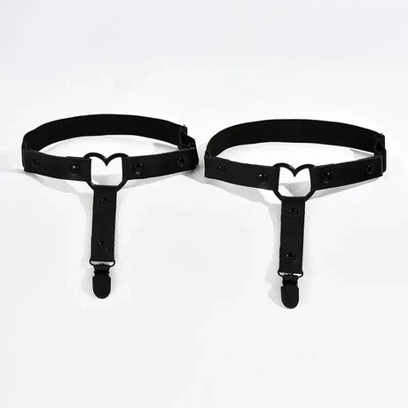 1pc/2pc Punk Metal Tassel Pendant Pink PU Leather Choker Collar Sexy Spiked Neck Strap Clavicle Men Necklaces for Women Gothic