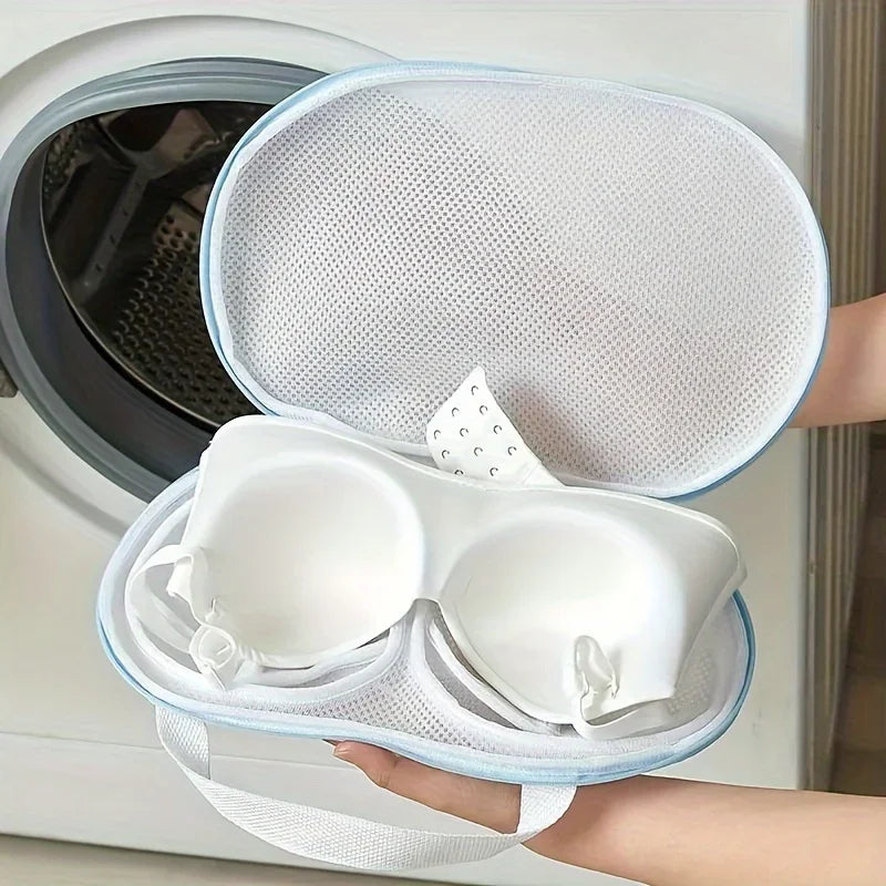 Bra Laundry Bag: Portable, Foldable, Lingerie Mesh Washing Bags for Underwear Protection—Household Pouch