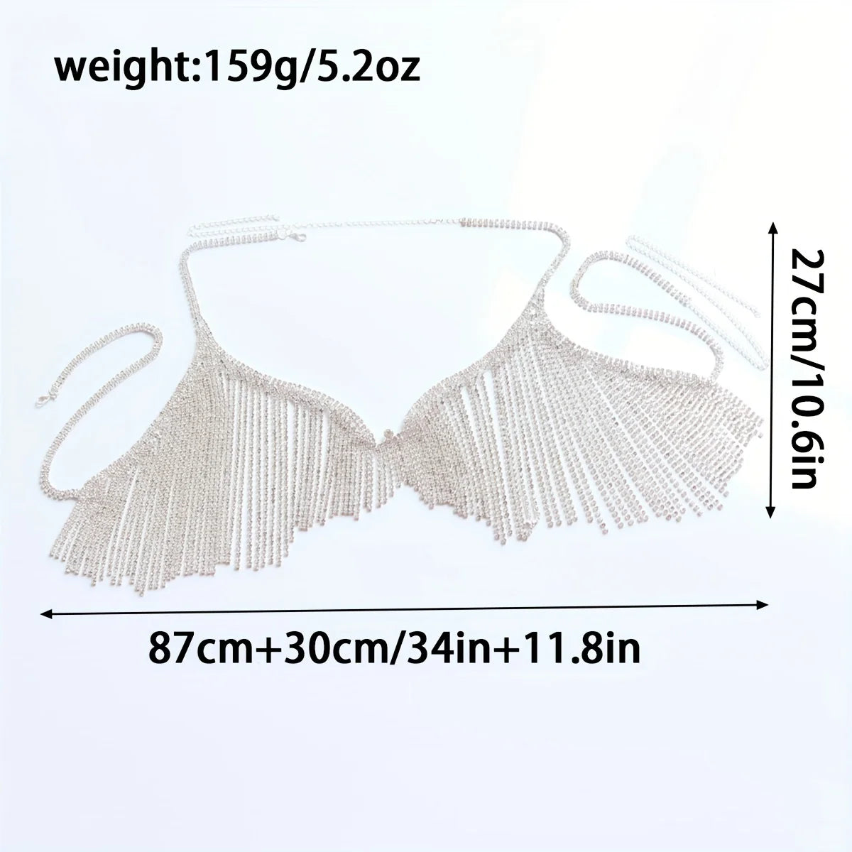 New Fashion Mesh Crystal Set Bra Chain Jewelry Luxury Shining Nightclub Party Bikini Water Diamond Bra Chain Dingzi Pants Jewelr