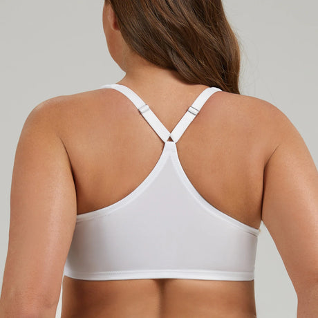 MELENECA Women's Racerback Full Coverage Front Closure Bras Plunge Unlined Seamless Underwire Bra