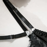 Ellolace Lace Lingeries Sexy Hot Halter Bra Heart g-String Thongs Sissy Erotic Garter Ensemble Exotic Sets Romantic Underwear