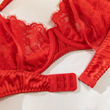 Ellolace Lace Lingeries Sexy Hot Halter Bra Heart g-String Thongs Sissy Erotic Garter Ensemble Exotic Sets Romantic Underwear