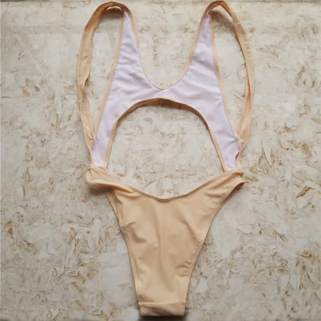 New Splicing Tummy Tut Out Sexy Monokini One Piece Swimsuit Bather Bathing Suit Swim Suit For Women Swimwear Female V110C