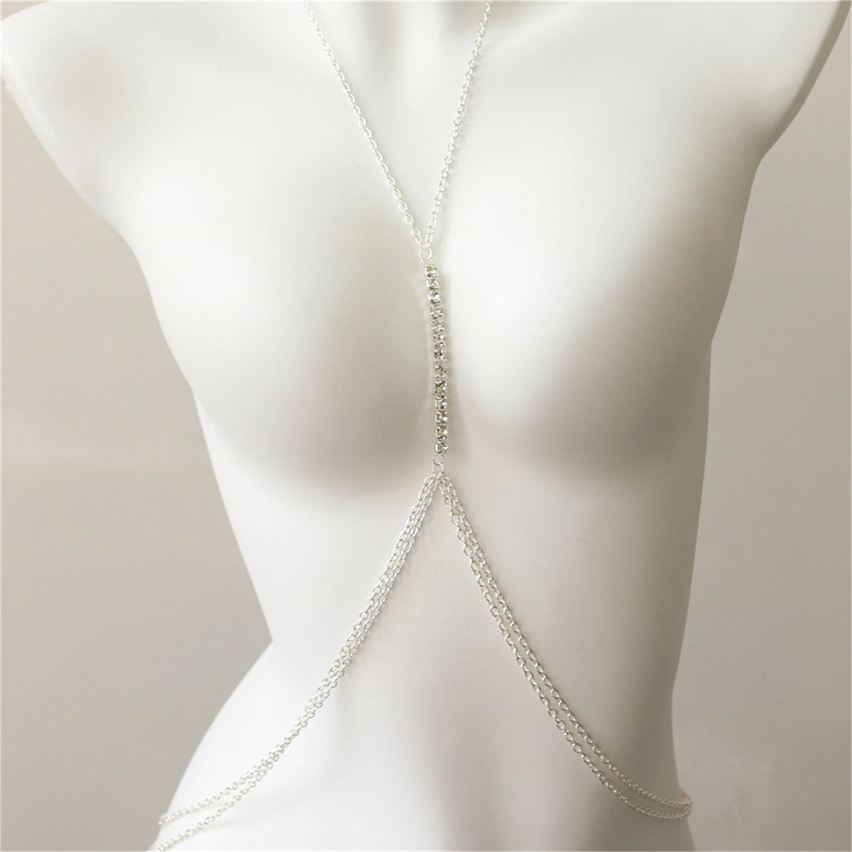 1pcs Summer New Fashion Rhinestone Body Chain Chest Chain Women's Beach Bikini Sexy Body Jewelry Nightclub Party Underwear Gift