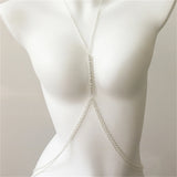 1pcs Summer New Fashion Rhinestone Body Chain Chest Chain Women's Beach Bikini Sexy Body Jewelry Nightclub Party Underwear Gift