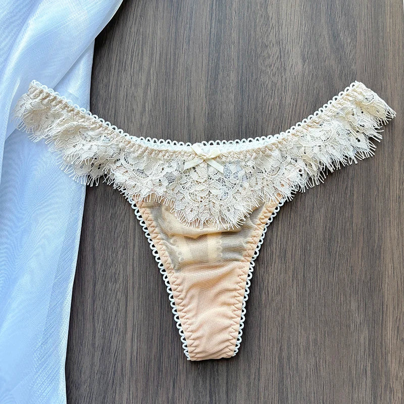 Lady Personalized Custom Thongs Name Crystal Letter T-back Tanga Sexy Women Lace Customized G-String Name Underwear Panties