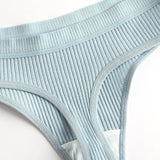 4-Piece Set Of Low Waist Sexy Women's Cotton Thong Casual Sports Thread Underwear Women's Personalized Triangle Pants