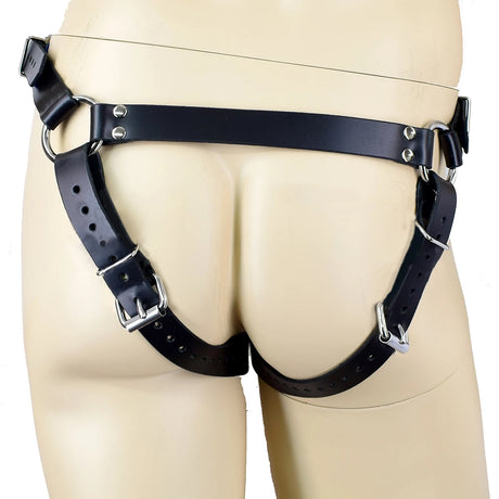 PU Leather Male DP/Slave Strap On Harness Strap-On Sex Harness For Double Penitration Or For Slave By