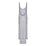Mesh Cover Up Tunic Bikini Top Women'S Hollowed Out Beach Smock Holiday Beach Bikini Outside Smock Kostium Kapielowy Damski