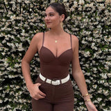 MUJER Sexy Corset Crop Top Woman Camisole Backless Short Tops for Women Sleeveless Bustier Tops Women Straps Tube Top Female
