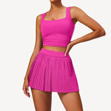 New Cloudy Breathable Outdoor Sports Set - Women's Tight Back Yoga Set - Hip Covering and Waist cinching Fitness Skirt