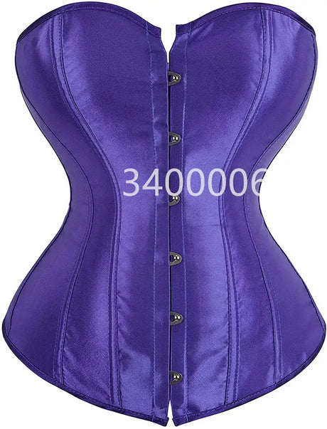 Sapubonva Overbust Corset Plus Size Sexy Corselet Corsets and Bustiers Tops Red Black Pink Purple White Gothic Lingerie Women