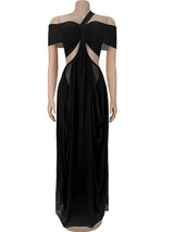Beyprern Chic Women's Cut Out Layered Irregular Party Dresses Special Occasion Outfits Loose Ruched Night Out Vestidos Clubwear