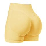 Women Seamless Yoga Leggings Summer Fitness High Waist Gym Shorts Scrunch Shorts Booty High Stretch Running Bike Pants