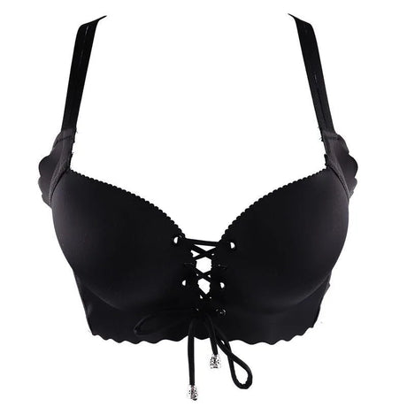 Sexy Push Up Bra Extra Padded for Women, Adjustable Drawstring for Small Bust, No Underwire Comfort Bras with Fashion Back Desig