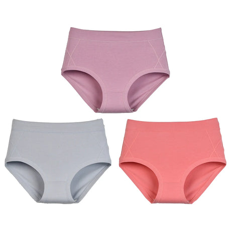 3Pcs Women's Cotton High Waist Panties Underwear Female Large Intimate Lingerie Briefs Woman Underpants Panty Panti New 2025