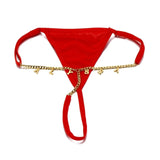 Sexy Women Custom Thong with Letter Metal 12 Constellations Body Waist Chain Jewelry Panties Girl Personalize Underwear Gift