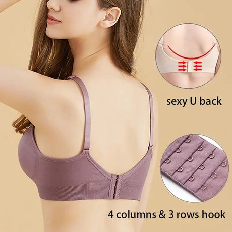 Nursing Bra Boneless Maternity Bra Maternity Wear Anti-Sagging Nursing Women Breathable Nursing Bra High Quality Large Size Brea