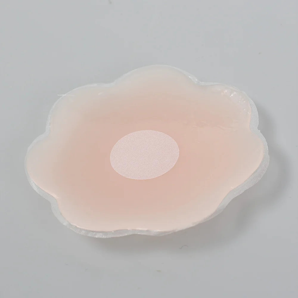 Reusable Women Breast Petals Lift Nipple Cover Invisible Petal Adhesive Strapless Backless Stick on Bra Silicone Breast Stickers