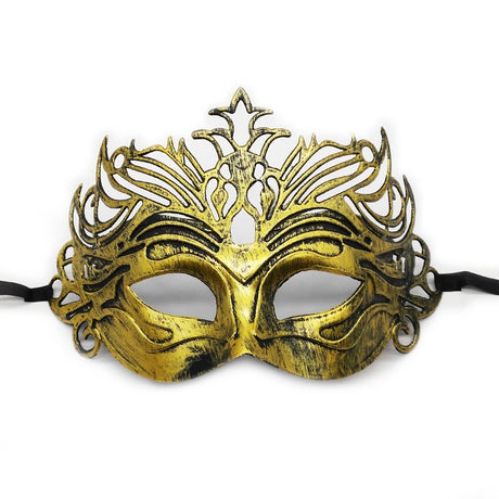 1PC Masquerade Mask Vintage Prince Mask Black Antique Copper Half Face Mask Plastic Retro Crown Masks Women Party Decoration