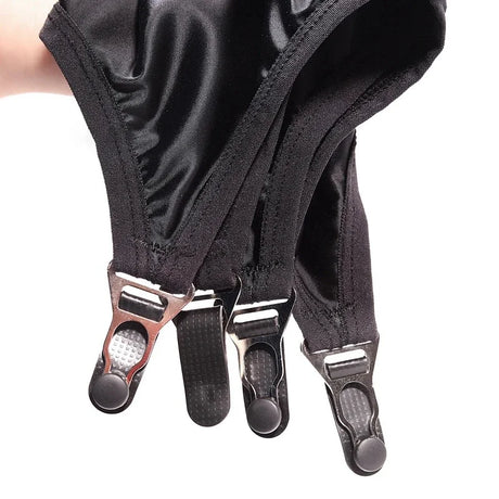 Sexy multi choices Luxury Garter Belt Women Glossy Satin Mini Skirt Metal Clips Garter Suspender Belt For OL sexy dancer sm game