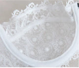 European Lace Bra Set Ultra-Thin Semi-Transparent, Half Cup Pure Desire Bras for Small Chest, Anti-Sagging Comfortable Underwear
