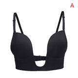 Deep U-Shaped Plunge Bra Lift Up Low Back Wirefree Bra Women Underwear Women's U-Shaped Sexy Lingerie For Backless Dress