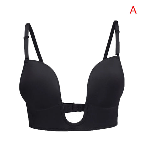 Deep U-Shaped Plunge Bra Lift Up Low Back Wirefree Bra Women Underwear Women's U-Shaped Sexy Lingerie For Backless Dress
