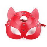 Full Face Mask PU Leather Cat with Binding Straps Set for Couple Sexy Head Cover Product Interest