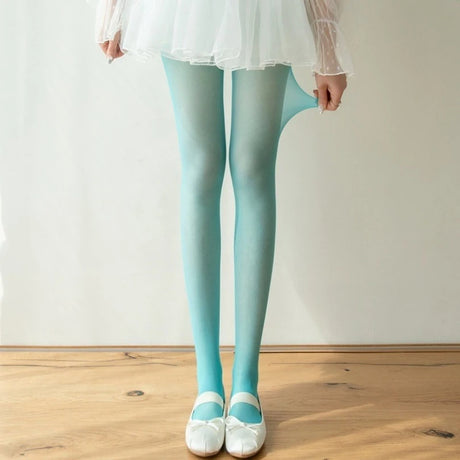 Women's Sexy Transparent Silk Stockings Disposable Breathable Sheer Tights Summer Ultra Thin Sock Colorful Anti-hooked Pantyhose