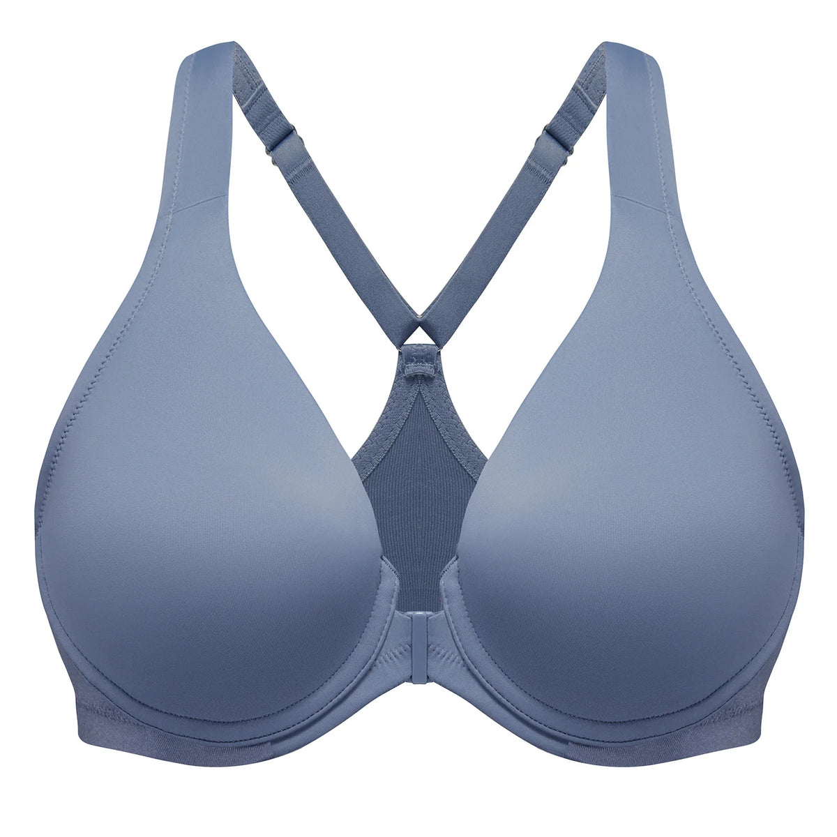 MELENECA Women's Racerback Full Coverage Front Closure Bras Plunge Unlined Seamless Underwire Bra