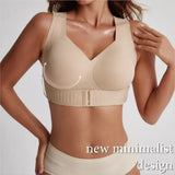 Women's Posture Correction Bras Seamless Wireless Push Up Bralette with Cross Back Support Female Lingerie
